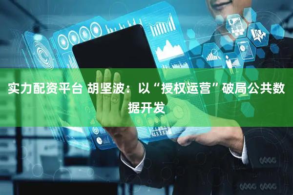 实力配资平台 胡坚波：以“授权运营”破局公共数据开发
